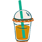 iced coffee recipe icon