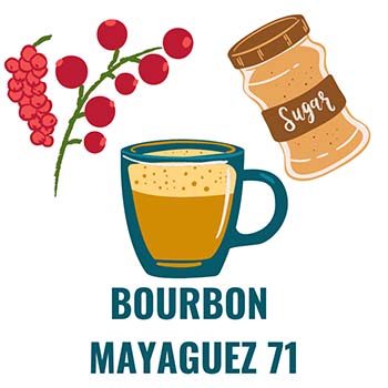 Bourbon Mayaguez 71 has flavors of cranberry and brown sugar