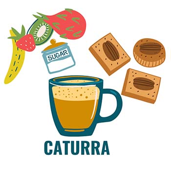 Caturra coffee varietal tastes intensely fruity and floral