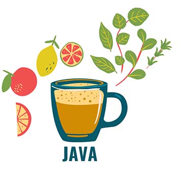 Java Variety of Coffee Beans - Taste Profile is Bold Fruit with Herbaceous Notes