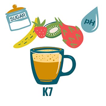 K7 coffee is sweet, fruity, with moderate acidity