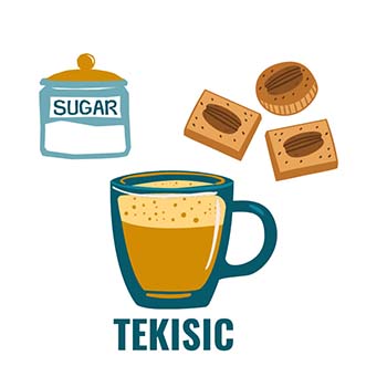 Tekisic coffee tastes of sweet caramel