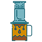 aeropress coffee maker icon