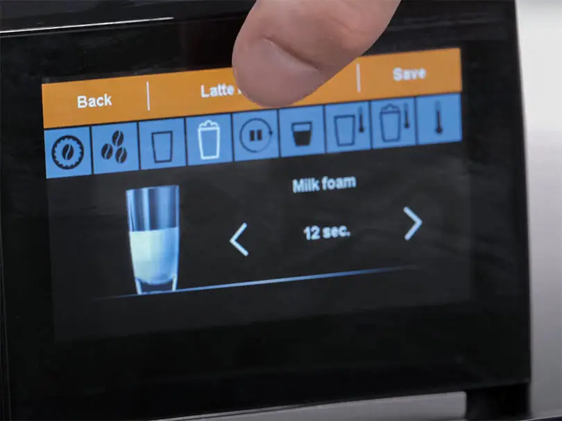 Jura Z10 - Options for milk foam