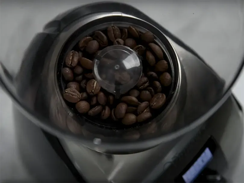 Top down view of the Virtuos Plus' bean hopper