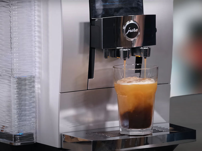 Jura Z10 making cold brew coffee - a unique capability for super automatic coffee machines