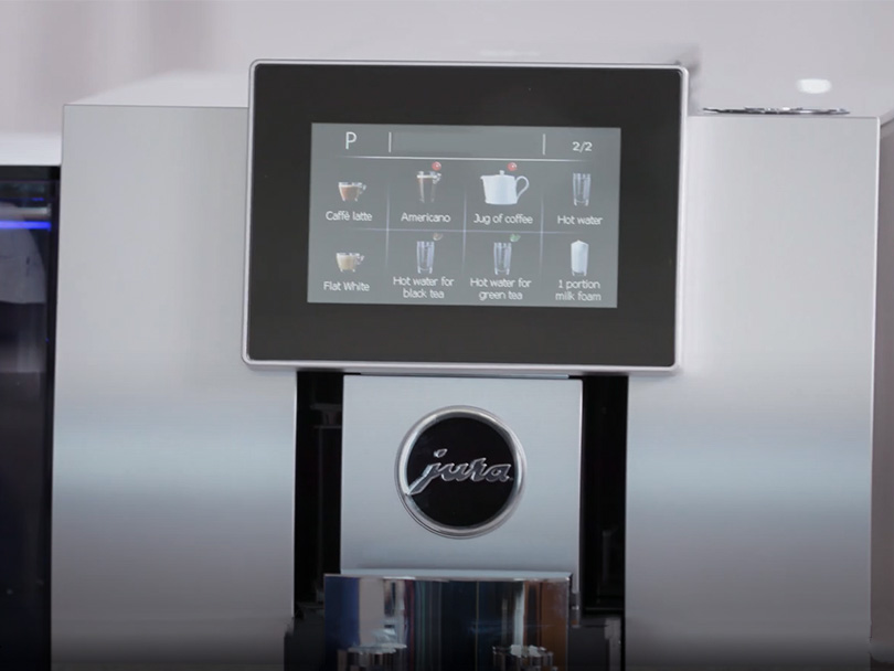 Touchscreen on the Jura Z8 espresso machine