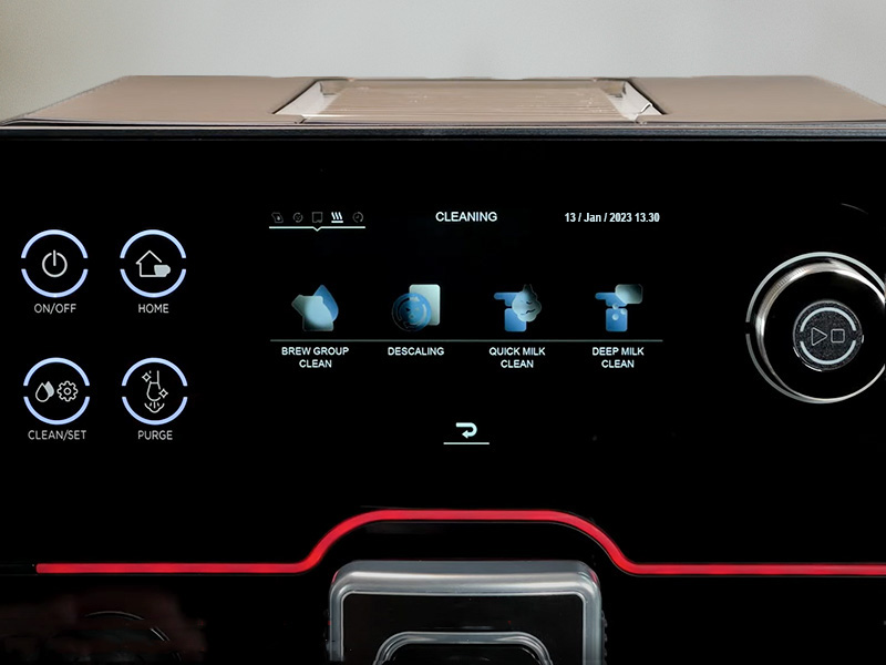 Cleaning screen on the Gaggia Accademia touchscreen