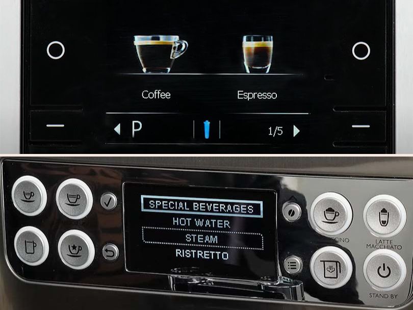 Comparison of the user interface on the Jura ENA 8 vs Gaggia Babila