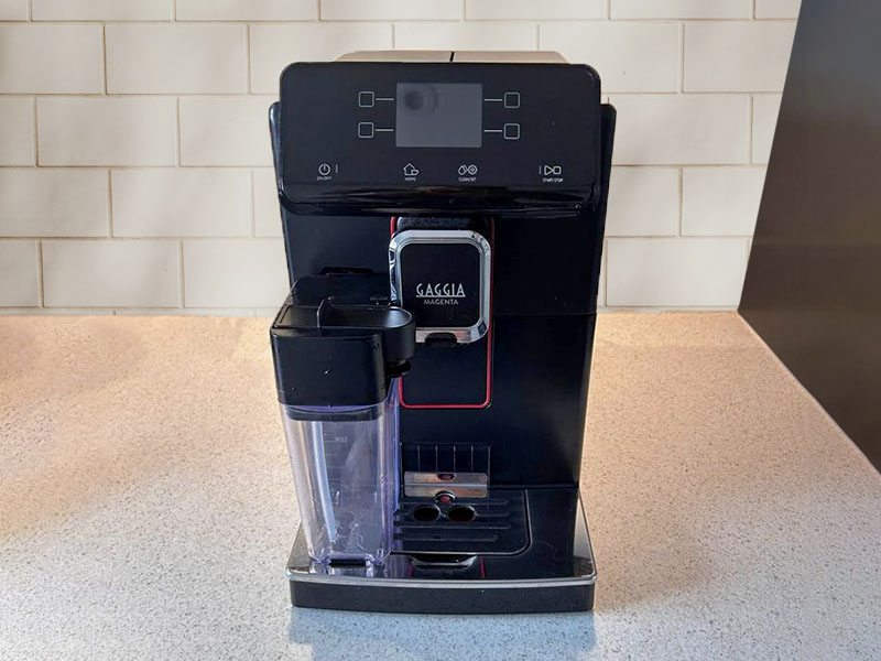 Gaggia Magenta Prestige front view, turned off