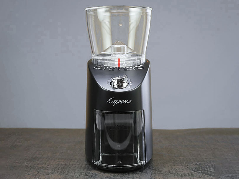 Capresso Infinity Plus burr grinder - black plastic