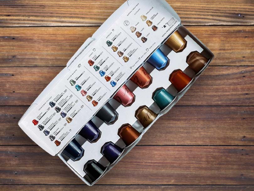 Open box of Nespresso Original line pods