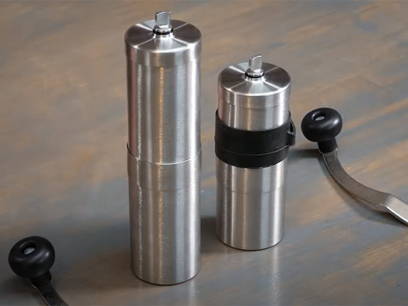 Porlex Tall II beside Mini II to show the size difference
