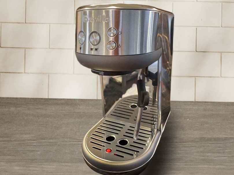 Side view of the Breville Bambino espresso machine