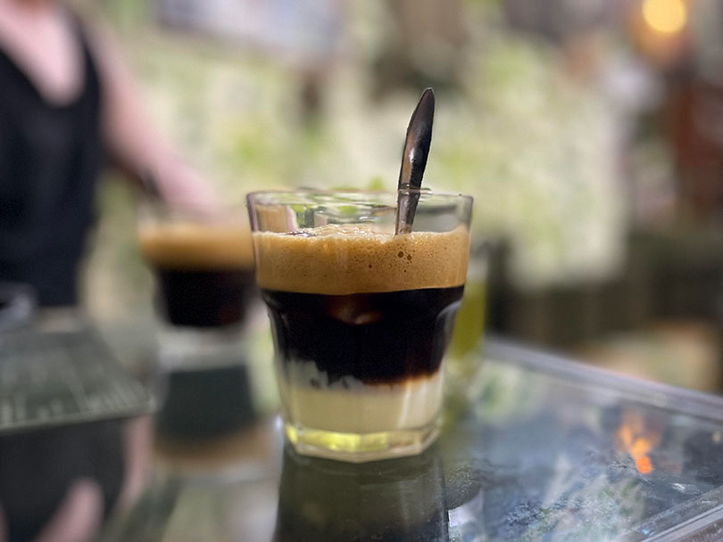 Cà phê sữa - Popular coffee in Vietnam with thick layer of condensed milk
