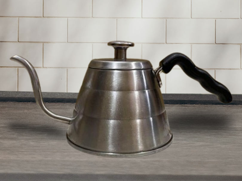 Coffee Gator Gooseneck Kettle - side view