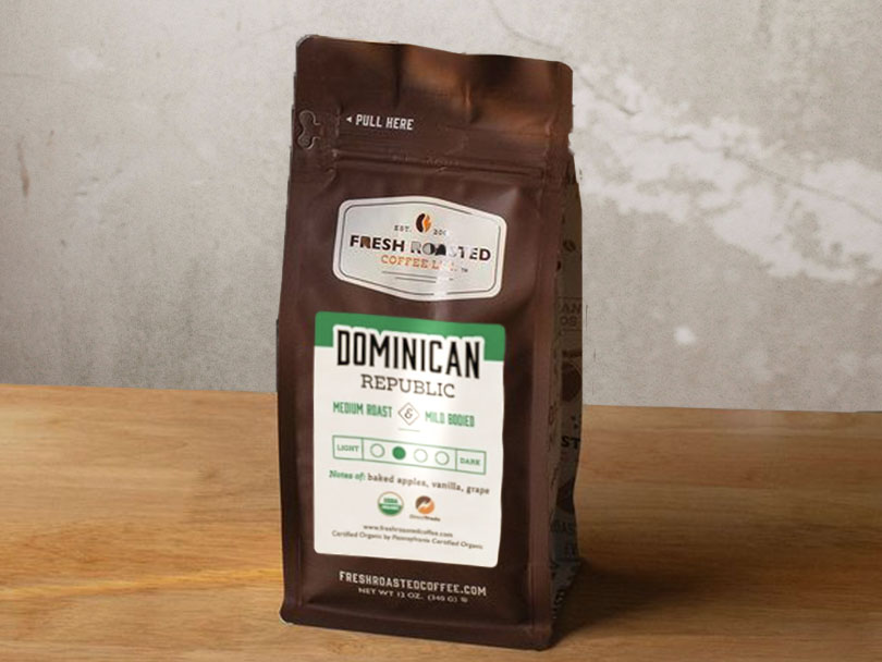 Fresh Roasted Coffee LLC, Organic Dominican Republic, Medium Roast, Cibao Single Origin