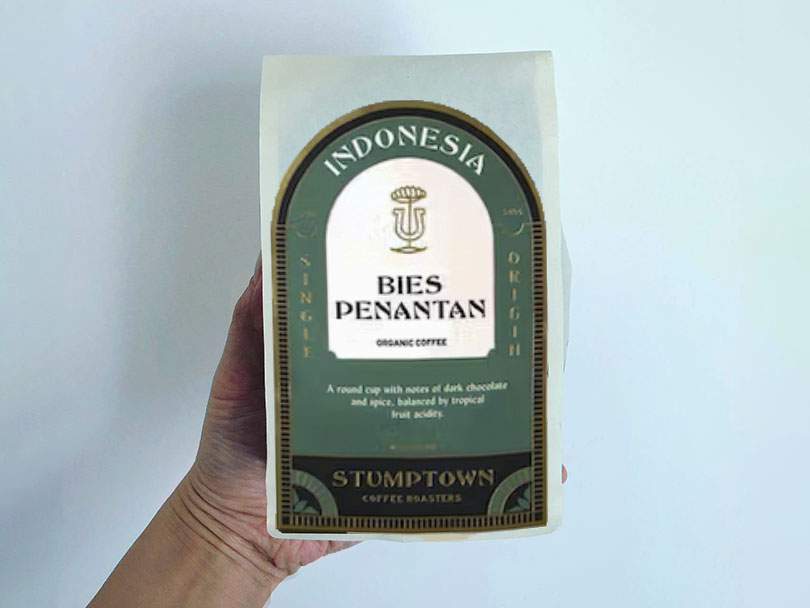 Bag of Stumptown's Indonesia Bies Penantan coffee beans