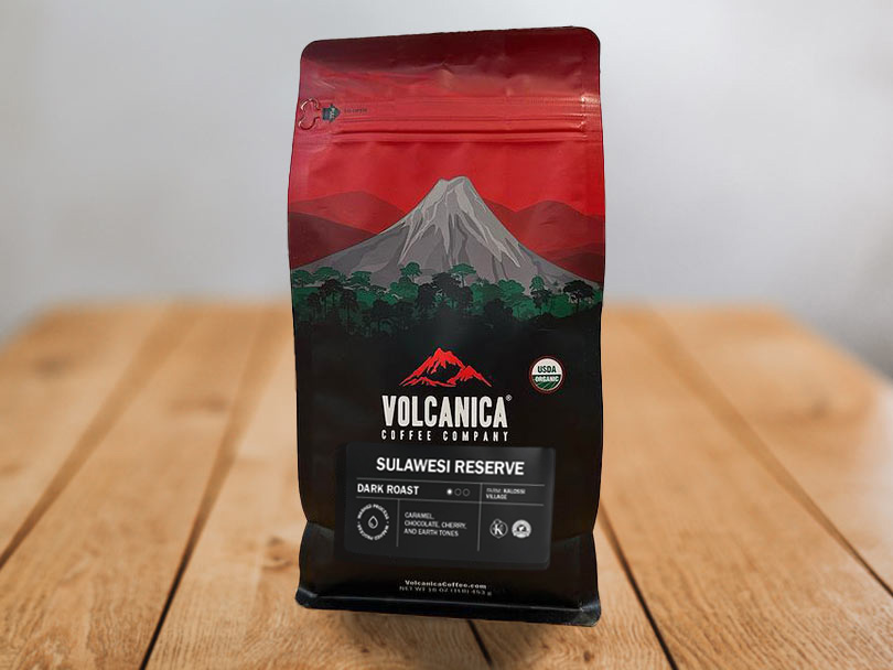 Bag of Volcanica coffee - dark roast Sulawesi Reserve