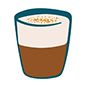 Salt coffee icon (cà phê muối)