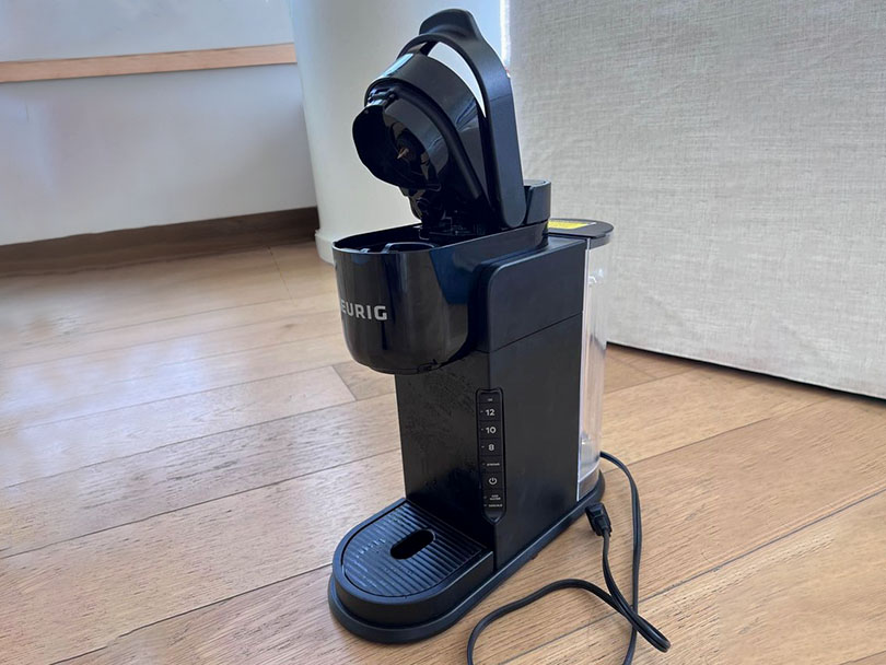 Keurig K-Express with coffee pod compartment open