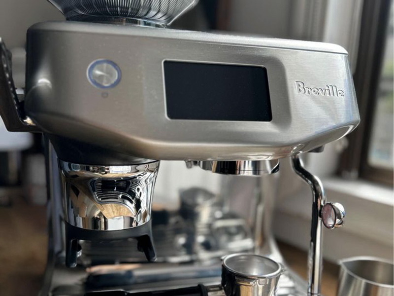 Close up of the Breville Barista Touch Impress espresso machine