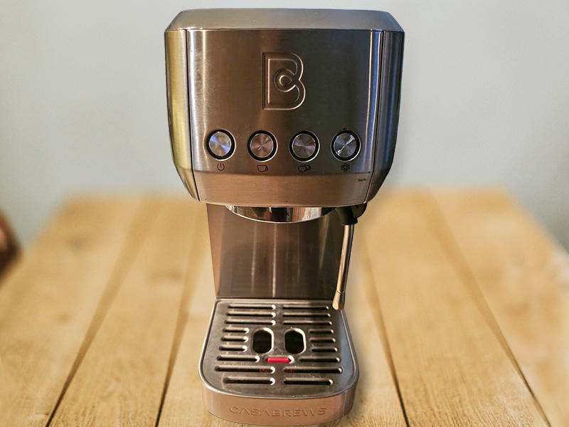 Front view of the Casabrews 3700 Essentials espresso machine