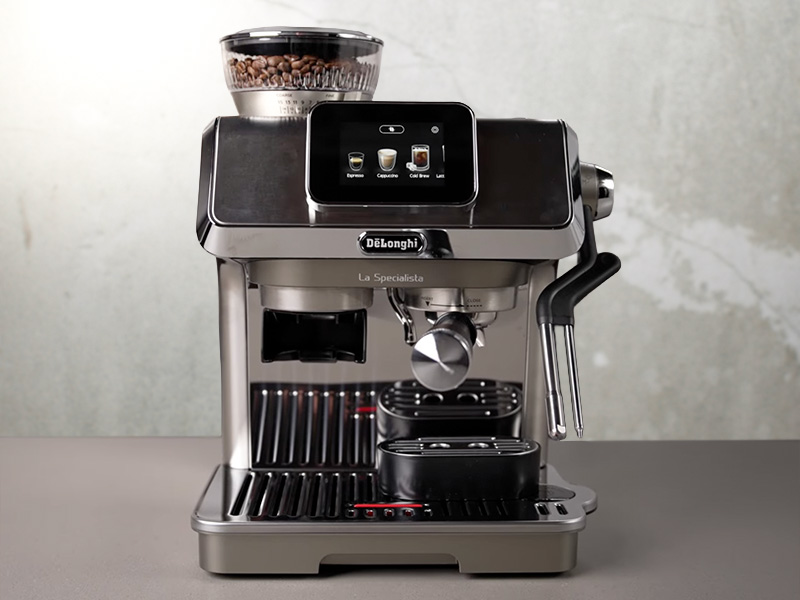 Front view of the DeLonghi La Specialista Touch espresso machine