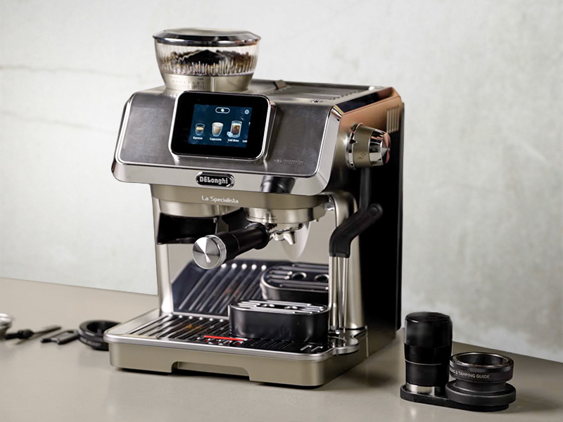 DeLonghi La Specialista Touch on counter with all the included accessories