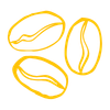 handdrawn coffee beans icon