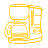 handdrawn drip coffee maker icon