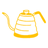 handdrawn gooseneck kettle icon