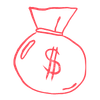 money bag doodle