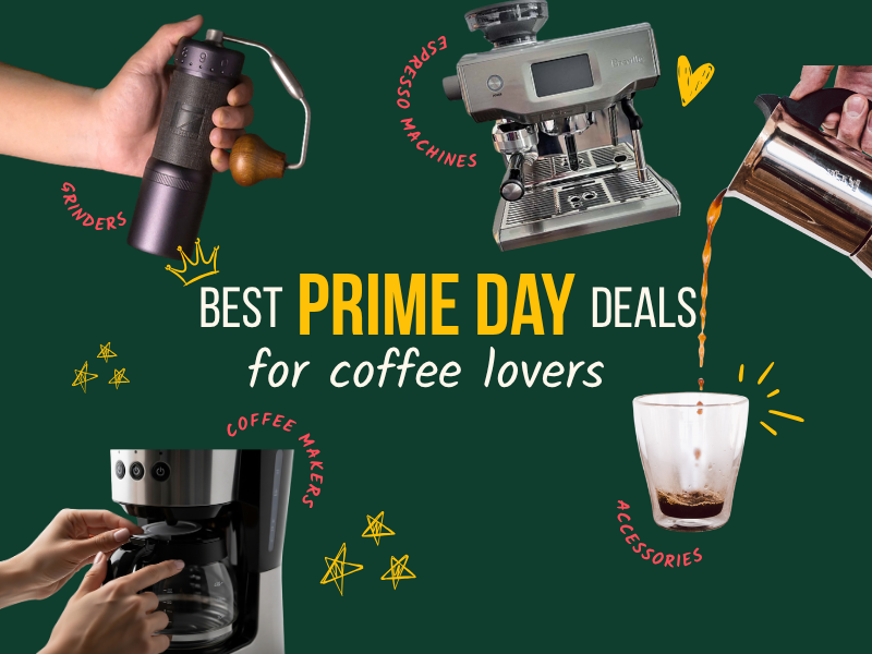 collage of the best Amazon Prime Day coffee machine deals
