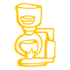 siphon coffee maker, handdrawn icon