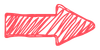 thick scribble arrow in pink