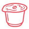 coffee pod/capsule icon (red)